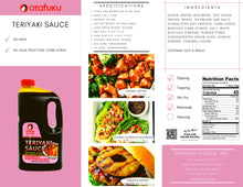 Load image into Gallery viewer, Teriyaki Sauce 83.9 oz