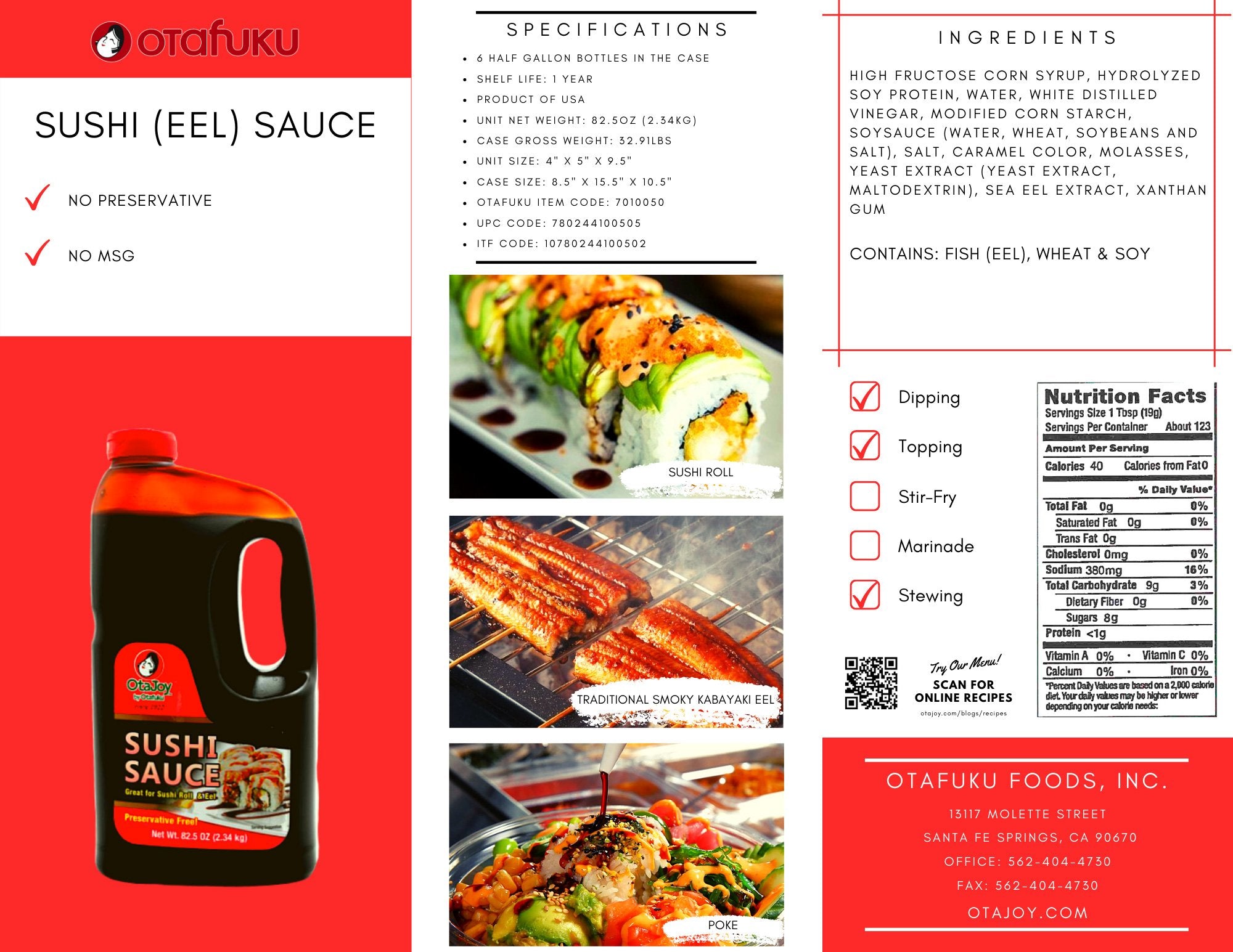 Sushi Sauce 82.5 oz – Otafuku Foods